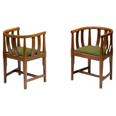 Gordon Russell Oak Armchairs, England, circa 1920