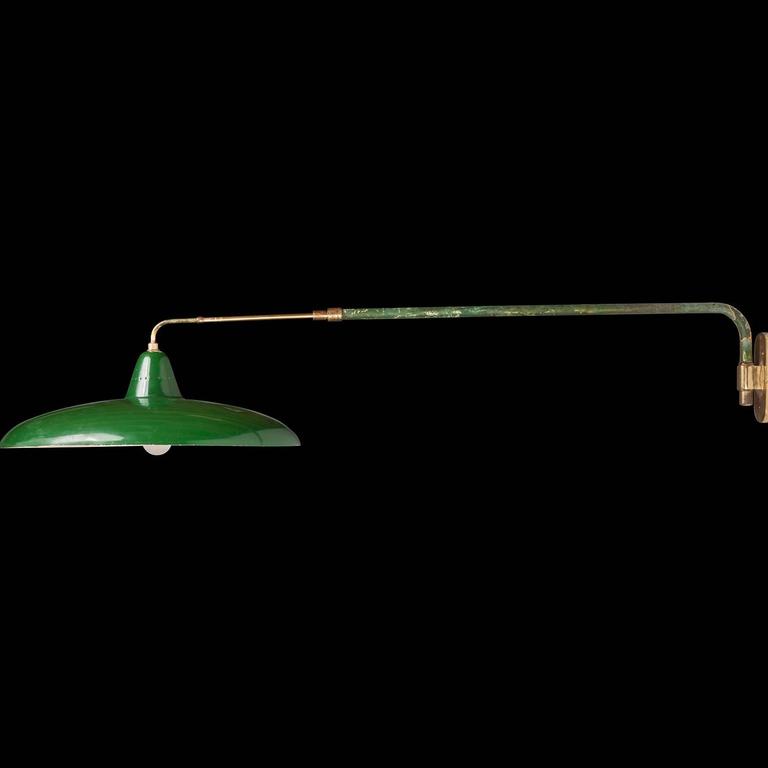 Green Extension Arm Lamp at 1stdibs
