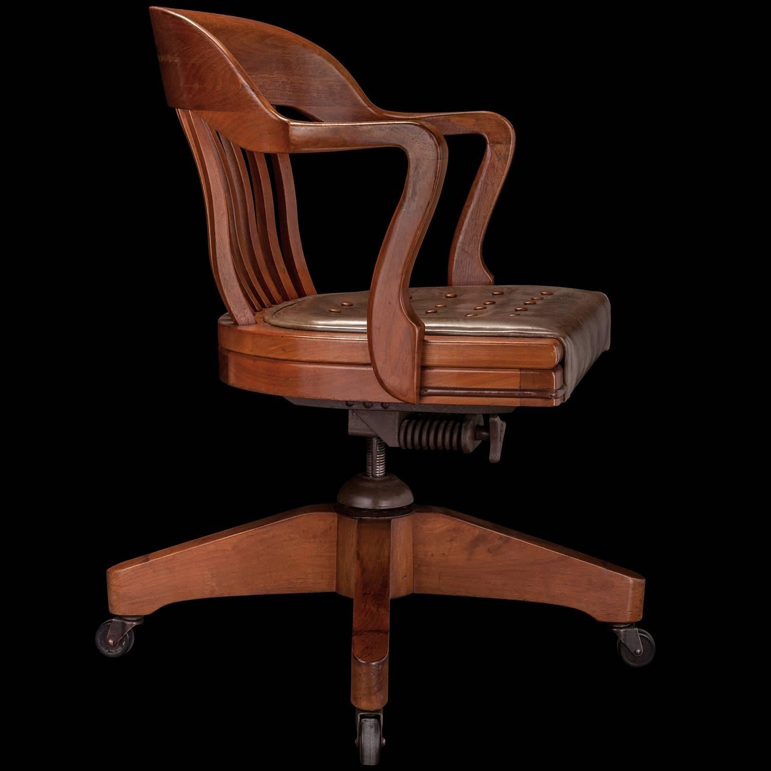 vintage gunlocke swivel chair