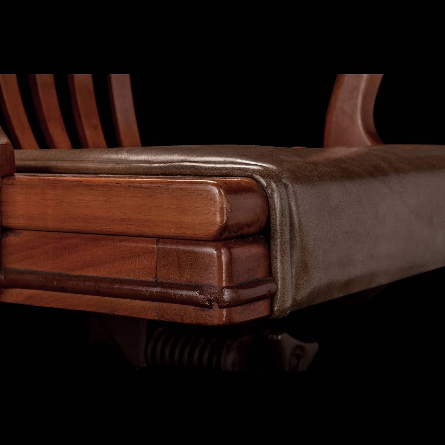 Mid-20th Century Gunlocke Swivel Chair