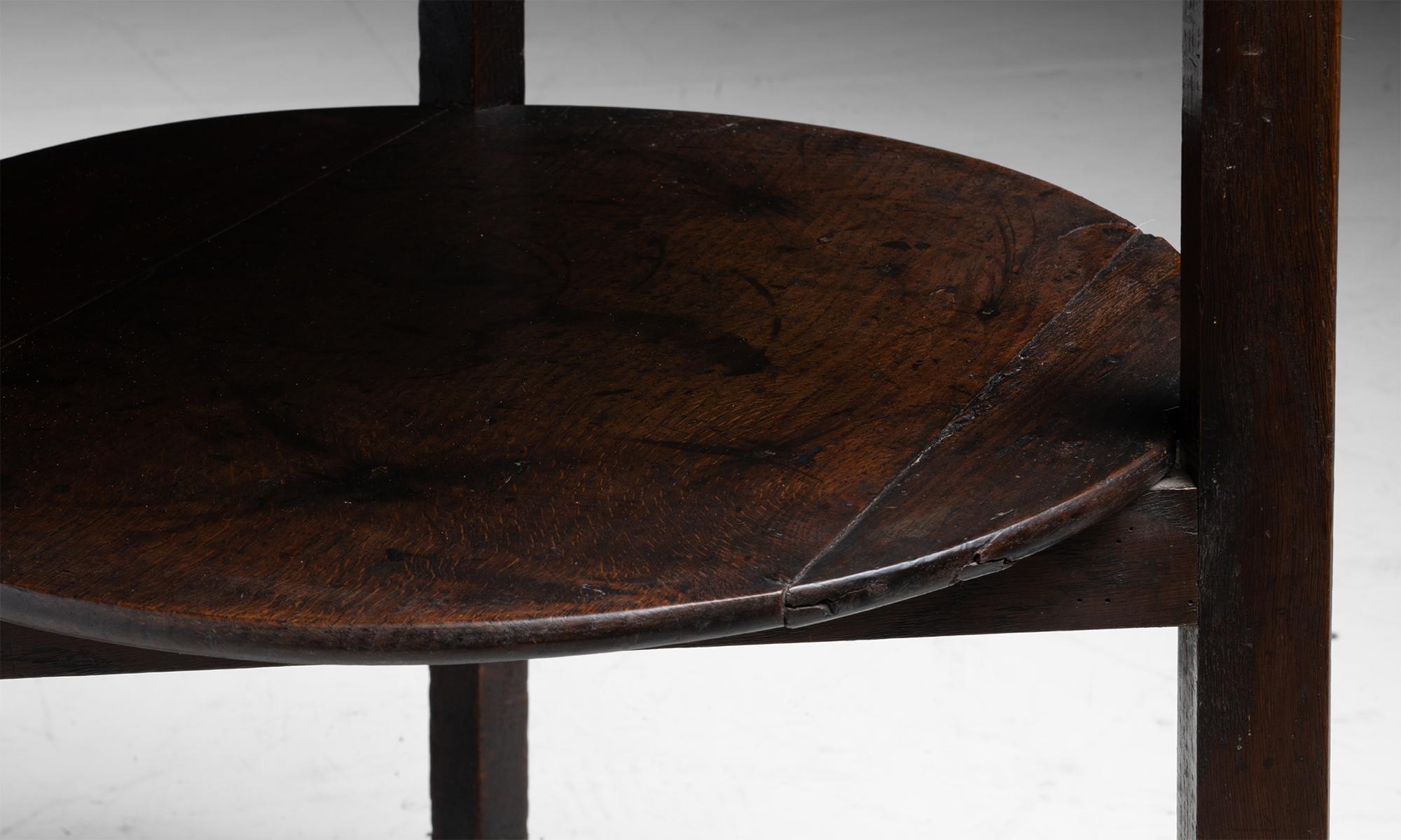 English Oak Cricket Table, England circa 1770 For Sale
