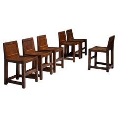 Robert Mouseman Thompson Oak Dining Chairs, England um 1940