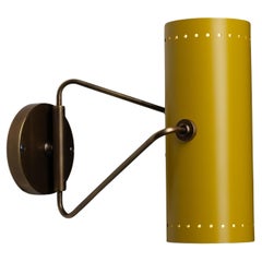 Yellow Adjustable Swing Arm Sconce, Made in Italy