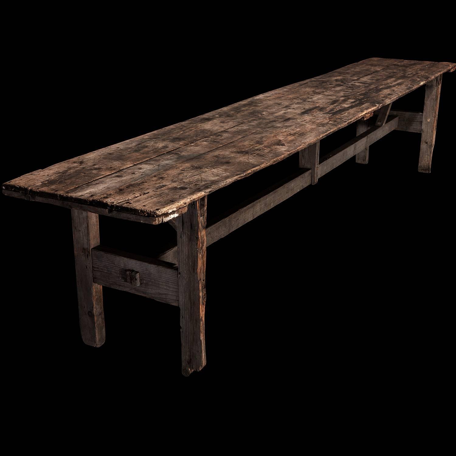 Primitive Italian Dining Table For Sale at 1stdibs