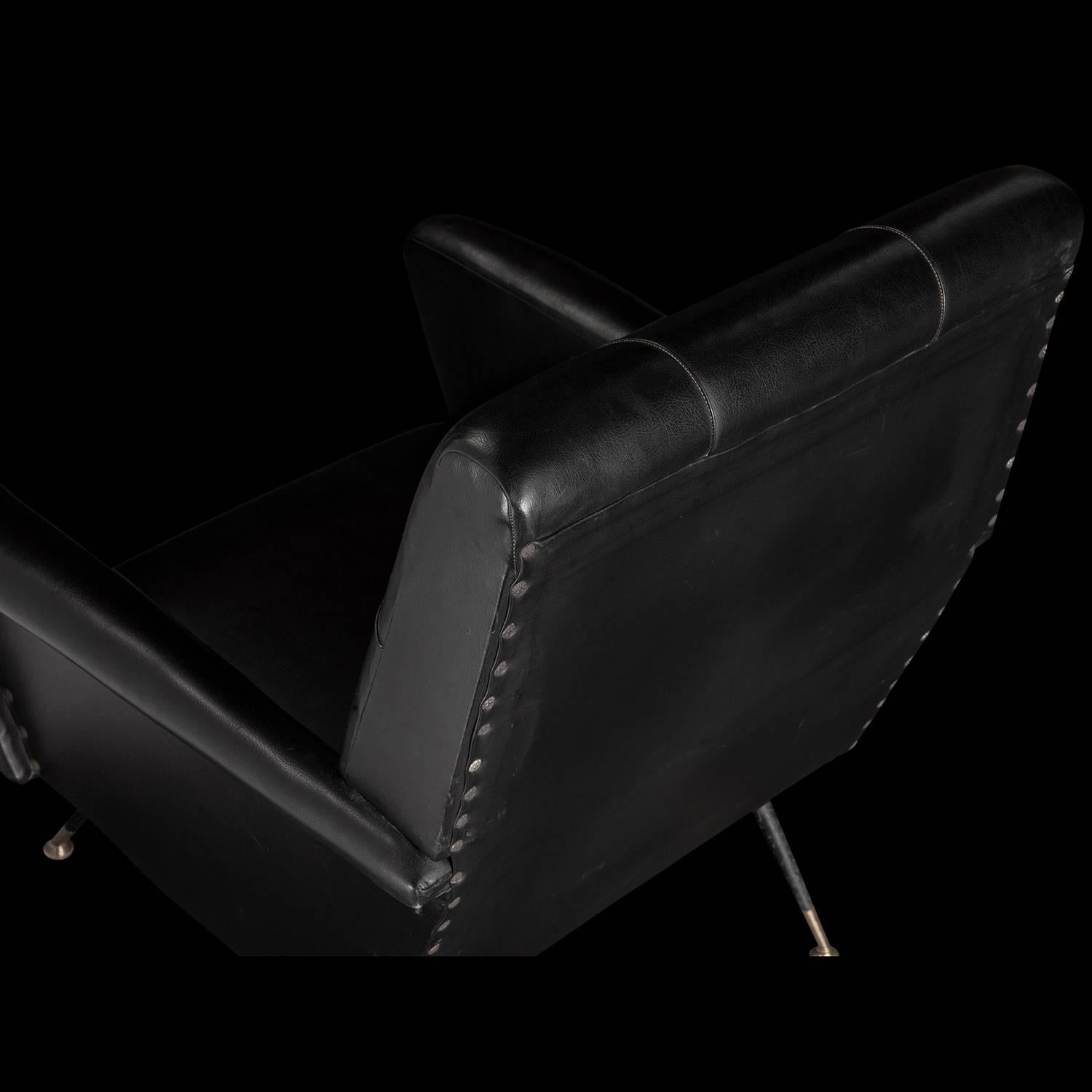 Faux Leather Black Modern Chairs