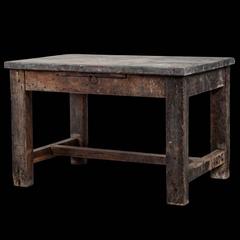 Primitive Zinc Top Workbench