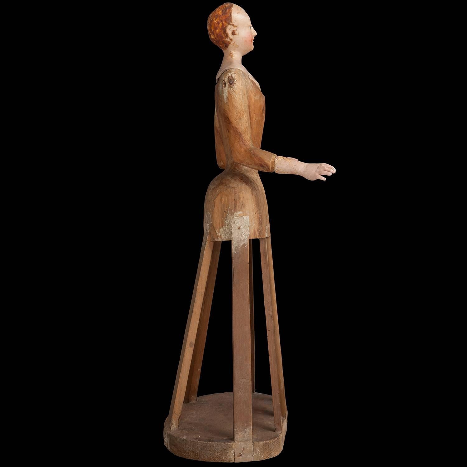 Carved Santos Cage Figure