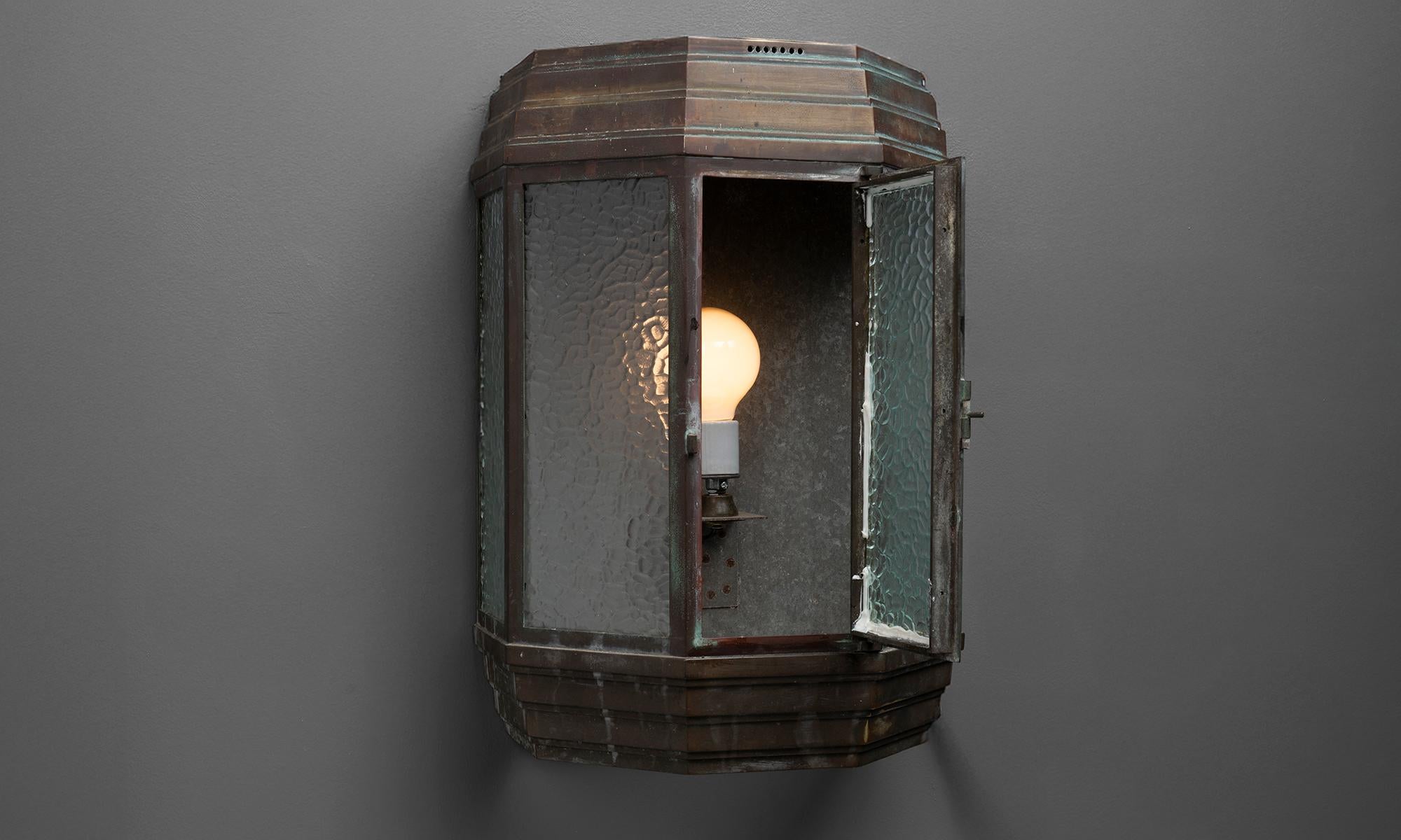 Lanterna da parete Deco, Inghilterra, 1920 circa in vendita 1