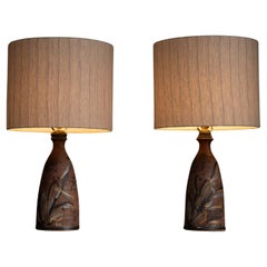 Berkshire Studio Pottery Modern Lamps, England circa 1960