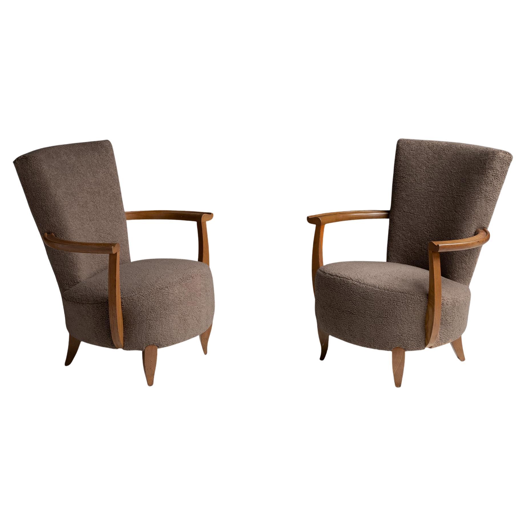 Paire de fauteuils, France circa 1940