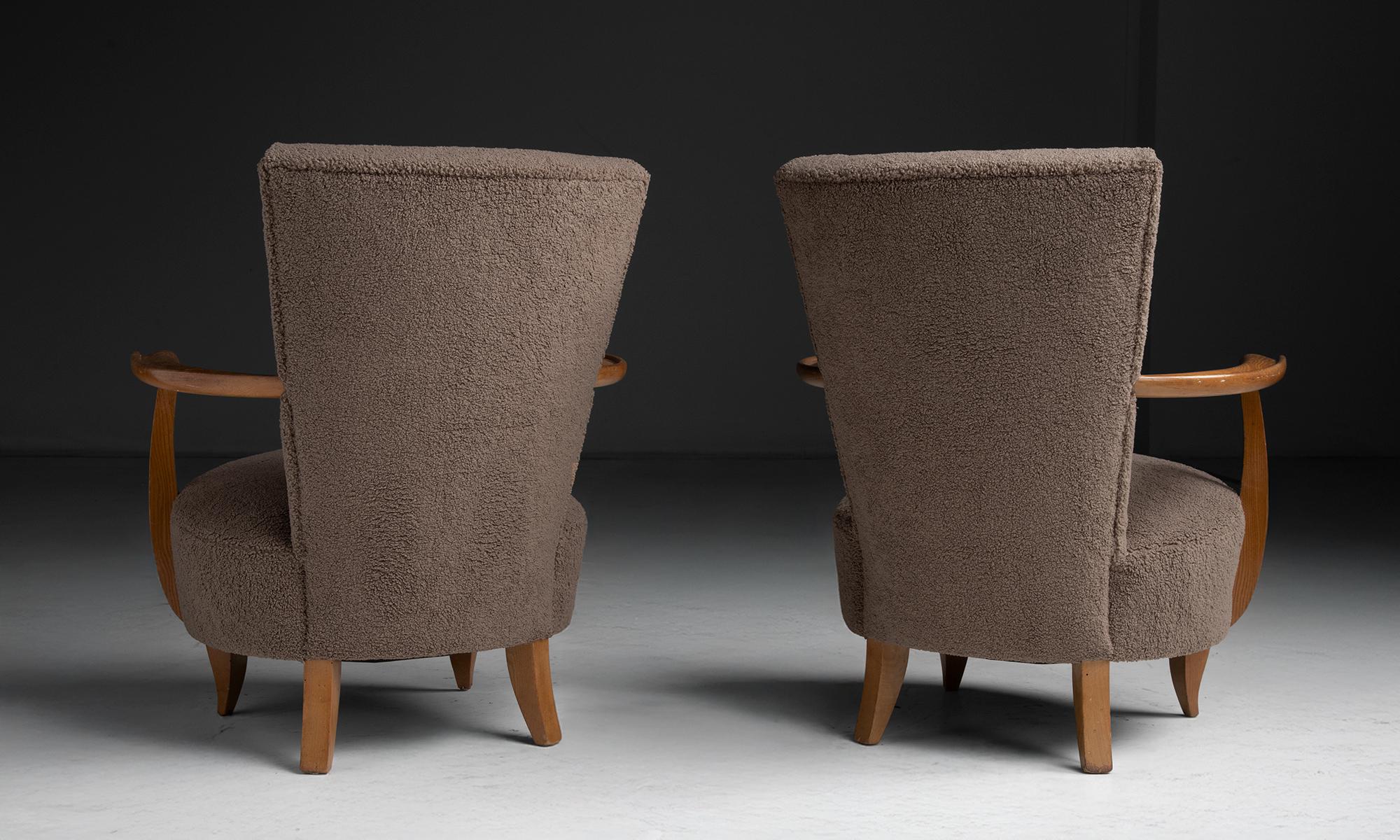 Paire de fauteuils, France circa 1940 en vente 1