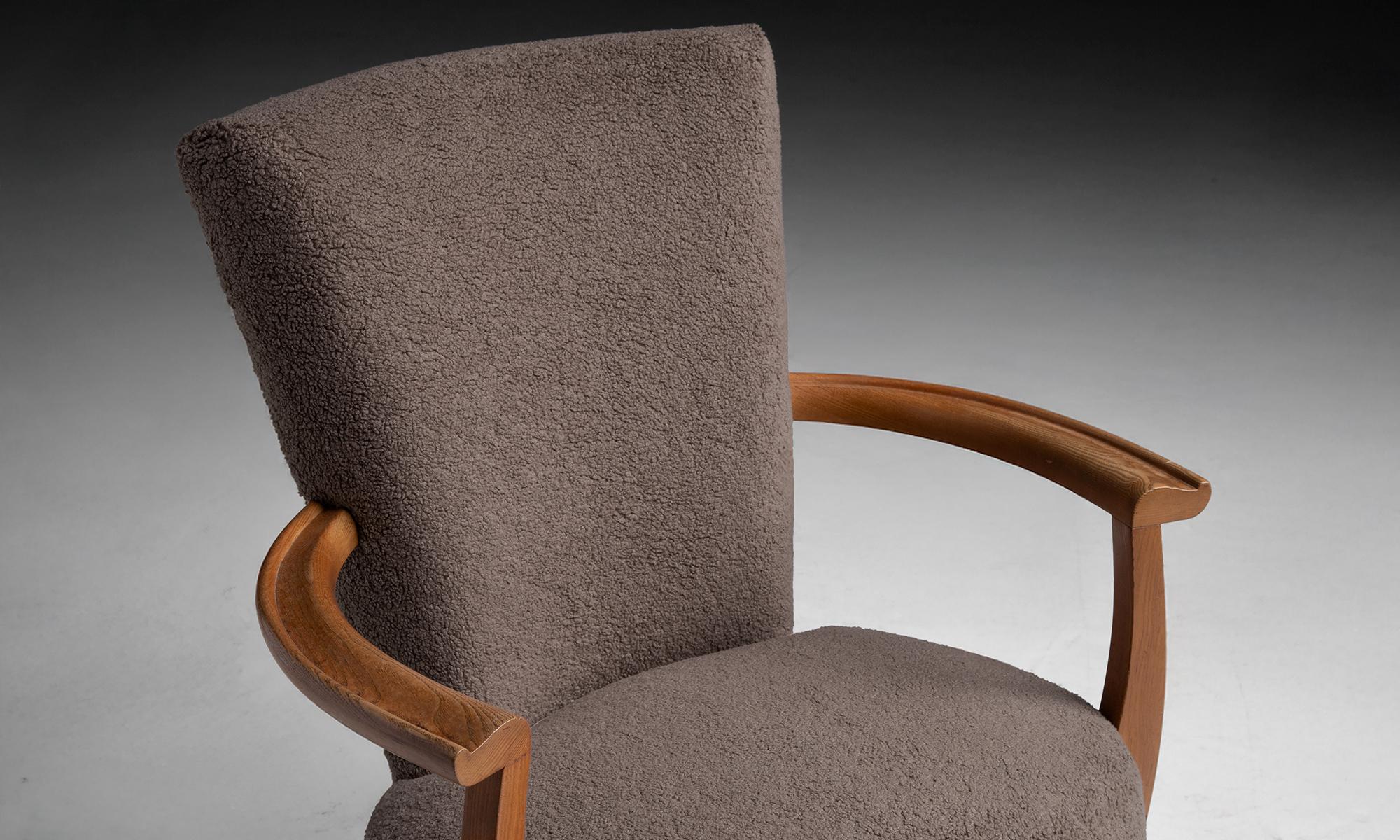 Paire de fauteuils, France circa 1940 Bon état - En vente à Culver City, CA