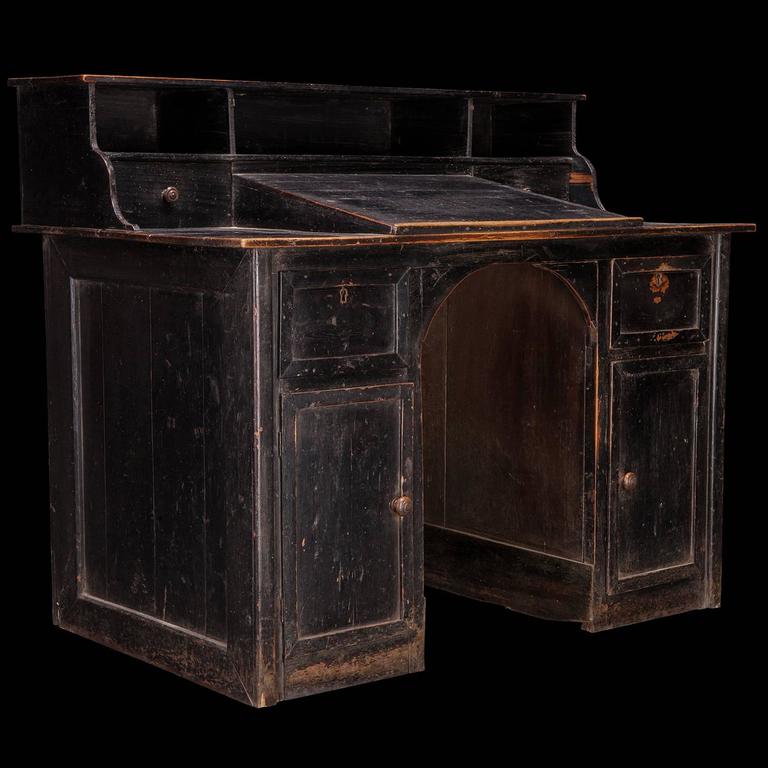 Ebonized Pine Desk at 1stdibs