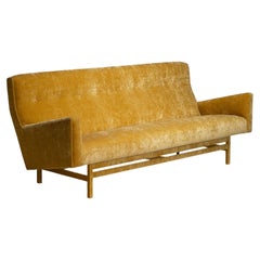 Jens Risom Velvet Sofa, America 1960