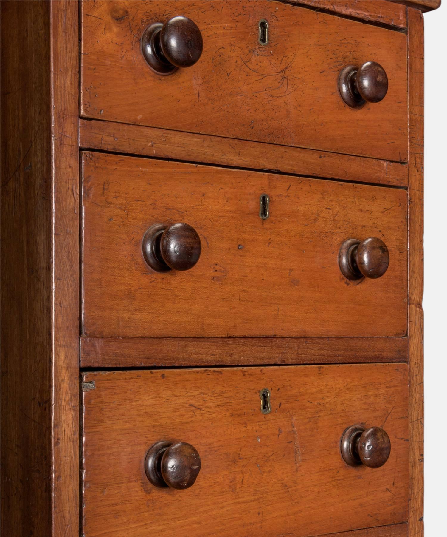 Victorian Tall Mahogany Chest of Drawers, England, circa 1870