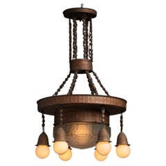 Kronleuchter im Arts-and-Crafts-Stil, Frankreich, um 1900