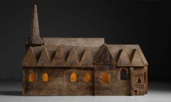 Folk Art Maquette of a Church, France circa 1900