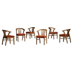 Pine Dining Chairs, England 1980