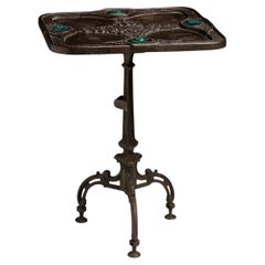 Cast Iron / Glass Side Table, France 1900