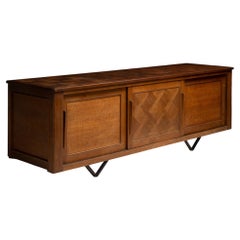 Oak Parquetry Sideboard, France 1950