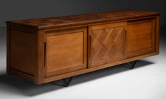 Oak Parquetry Sideboard, France 1950