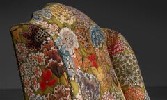 Os de Mouton Chaise Lounge in Pierre Frey Jacquard, France 1880
