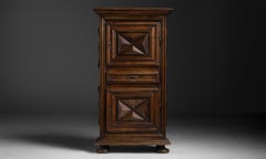 Walnut Geometric Cabinet