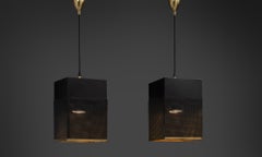 Mid Century Perforated Steel Pendants