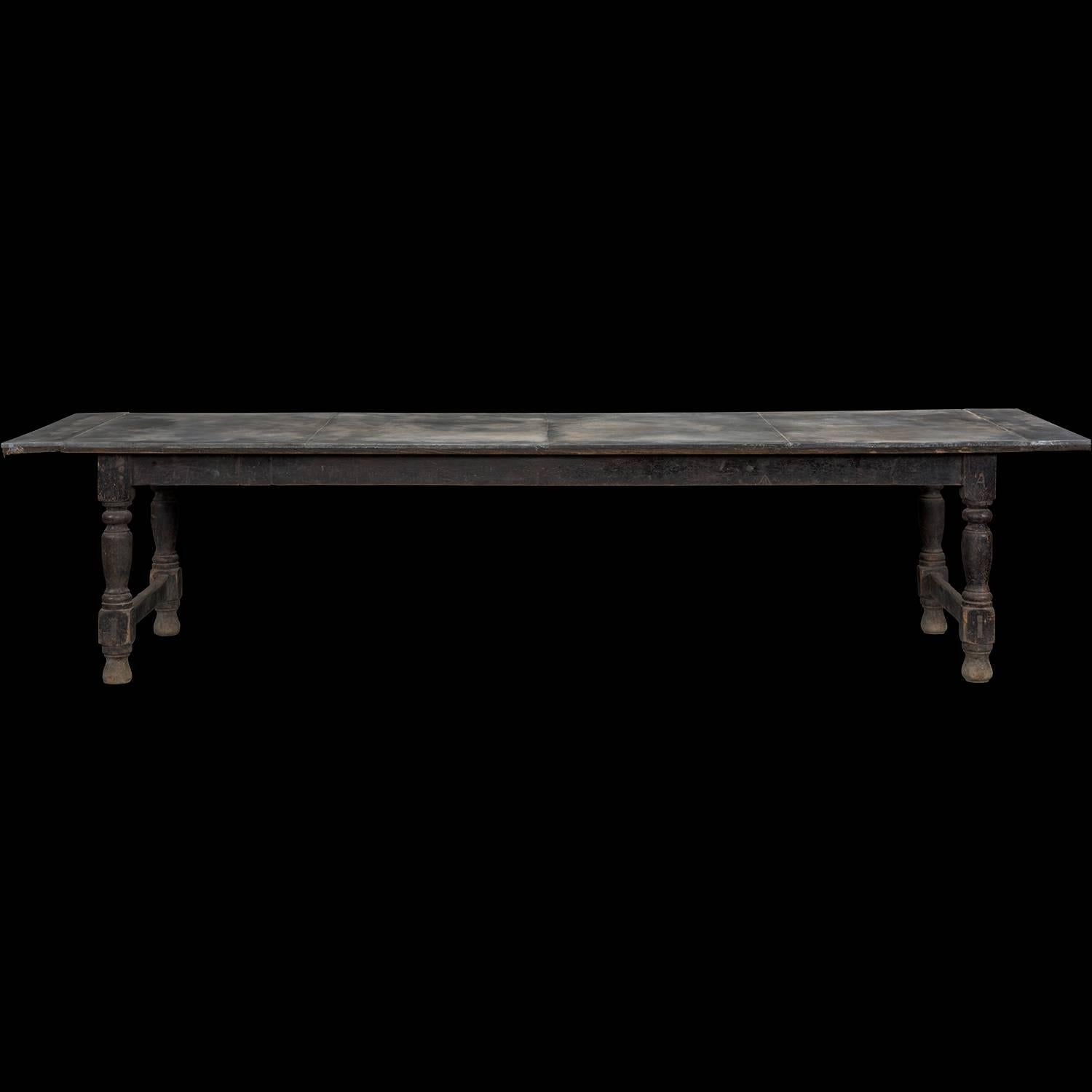 Painted Zinc Refectory Dining Table