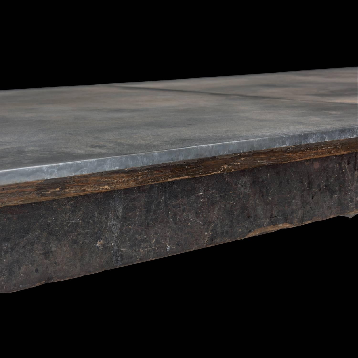 Zinc Refectory Dining Table 1