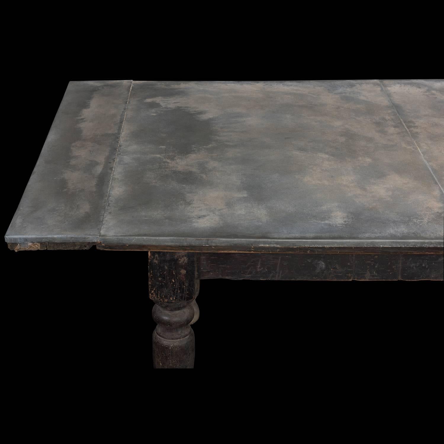Zinc Refectory Dining Table 3