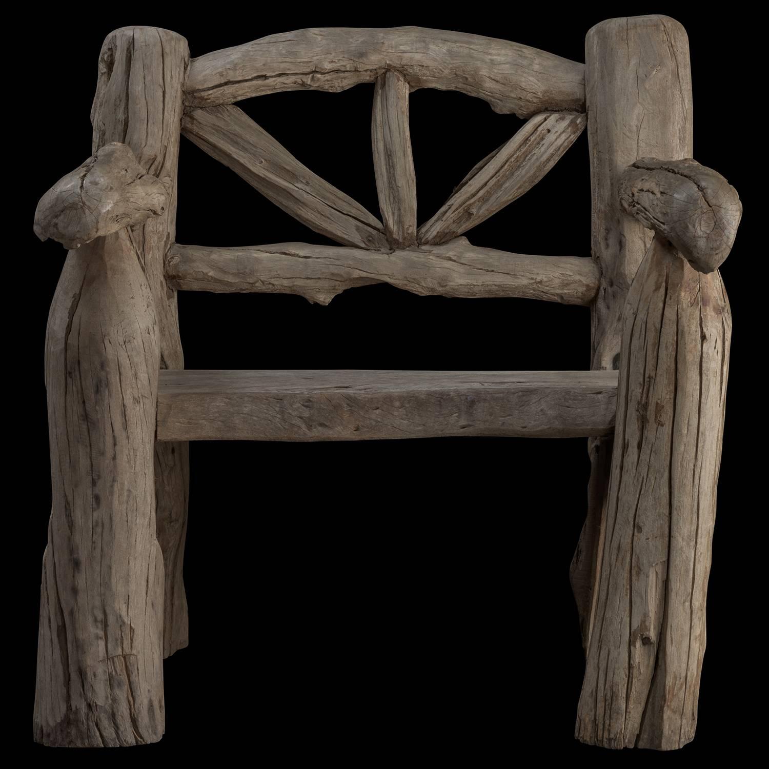 Wooden Outdoor Armchairs, circa 1930 3