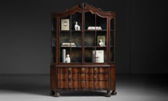 Walnut Display Cabinet, Netherlands 1760