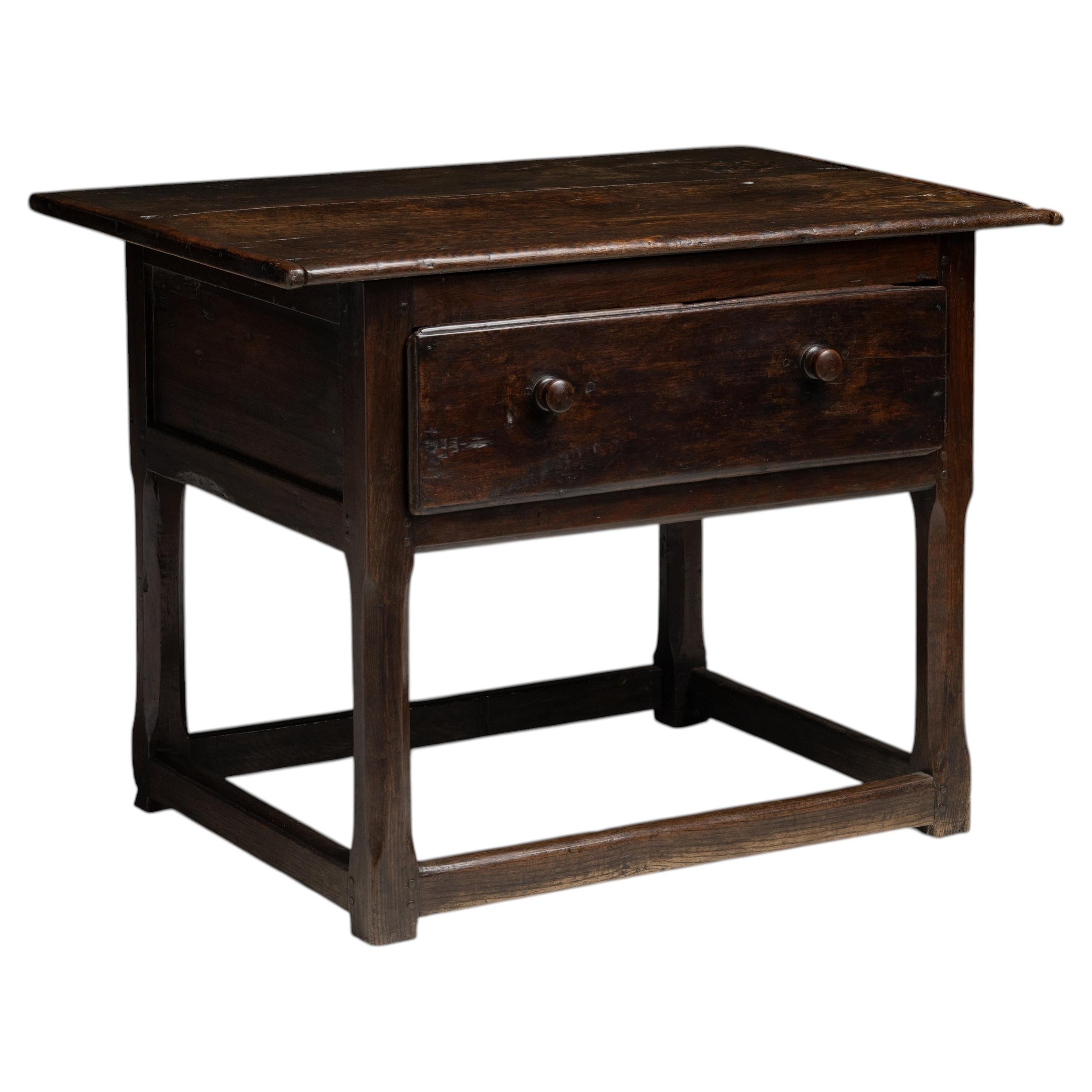 Oak Side Table, Wales 1890 For Sale