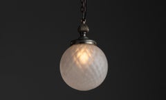 Etched Globe Pendant, Italy 1930