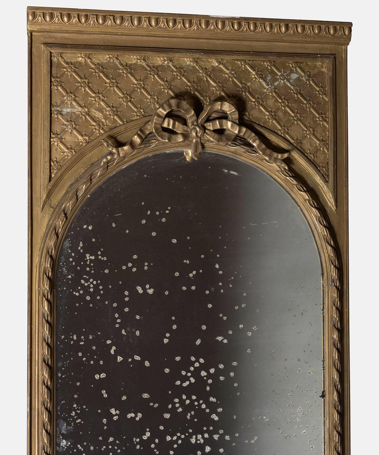 French Giltwood and Gesso Pier Mirror, circa 1880