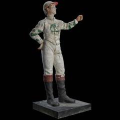 Cast Stone Garden Statue of a Jockey, circa 1950