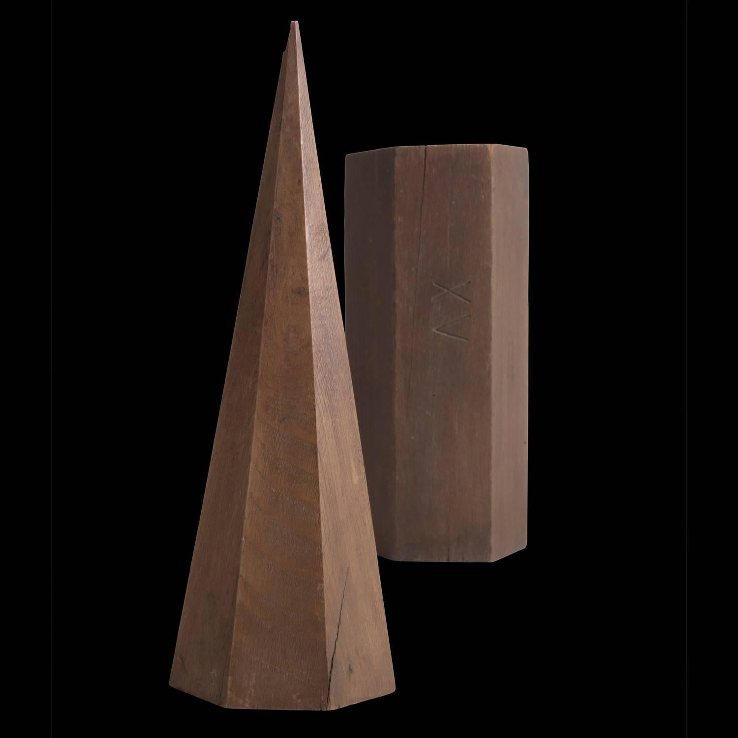 Set of 11 Wooden Geometric Forms In Good Condition In Culver City, CA