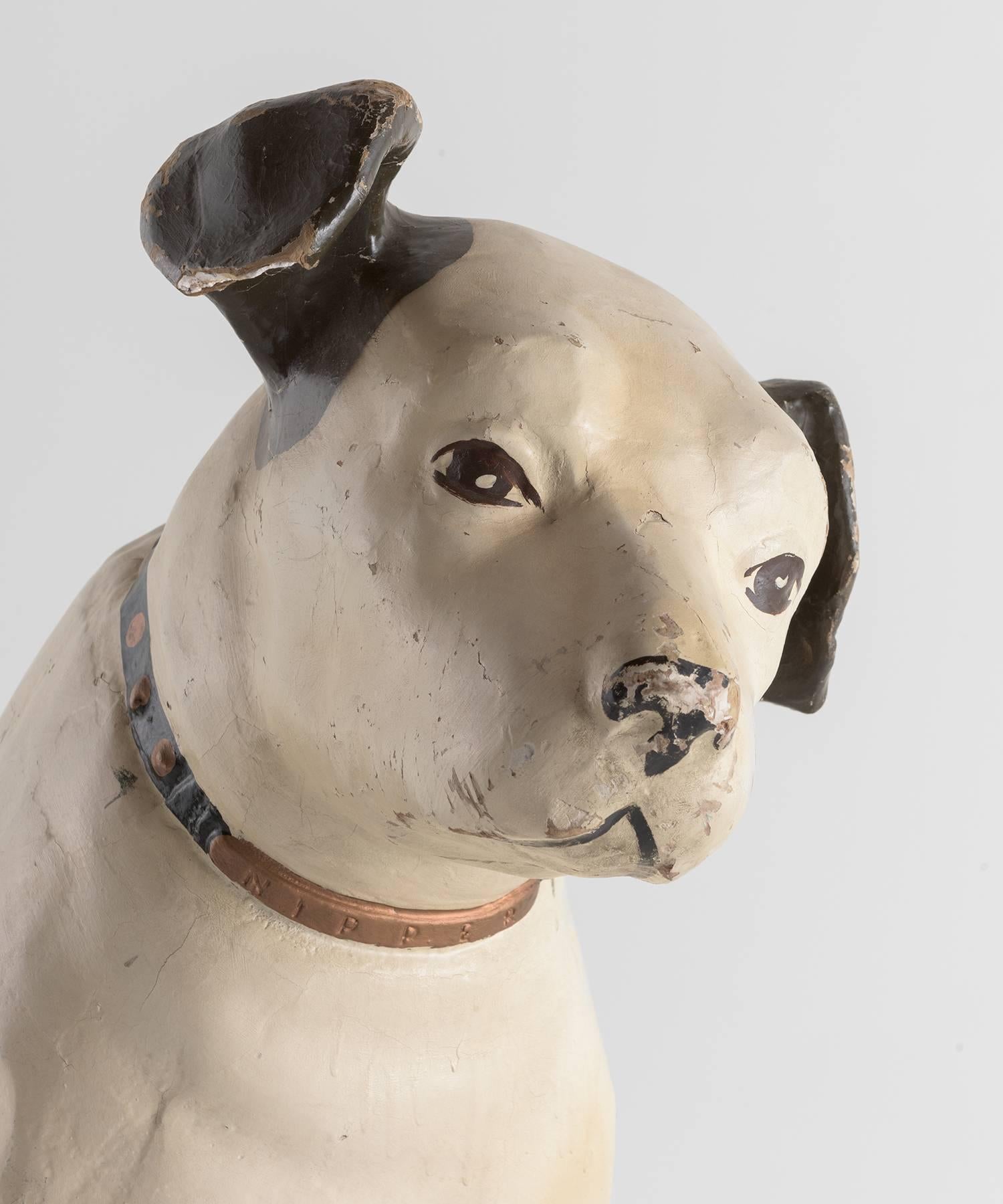 American Papier Mâché RCA Victory Nipper Dog, circa 1920