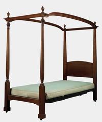 Mahogany Four Poster Single Bed