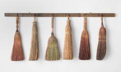 Rare Collection of Hearth Brooms, circa 1880-1910