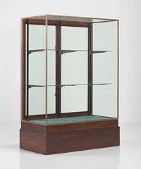 Victorian Style Bronze & Mahogany Display Cabinet, England, circa 1920
