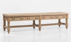 Tavolo da preparazione in sicomoro e frassino, Inghilterra, 1900 circa