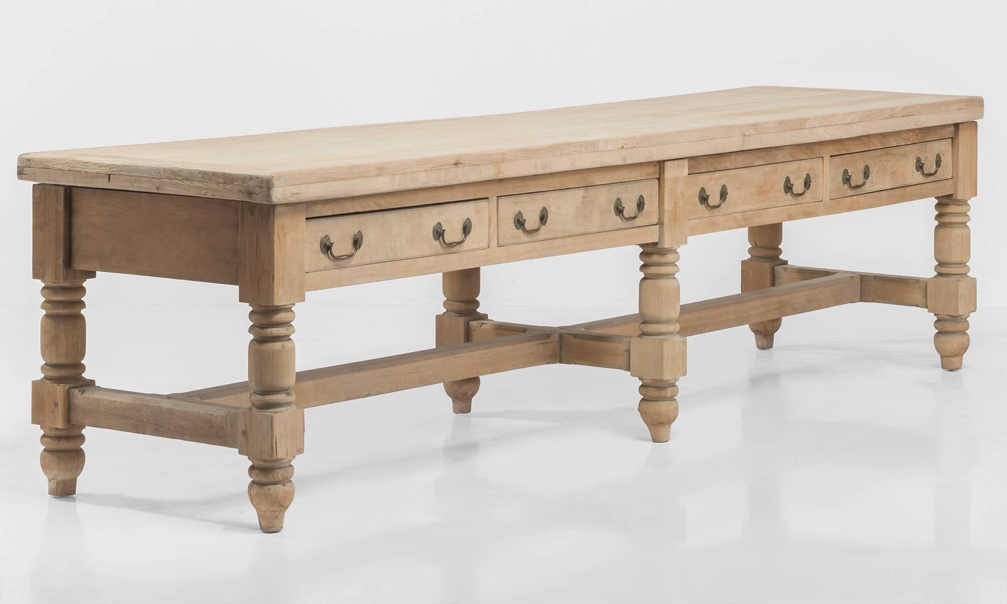 English Sycamore and Ash Preparation Table, England, circa 1900