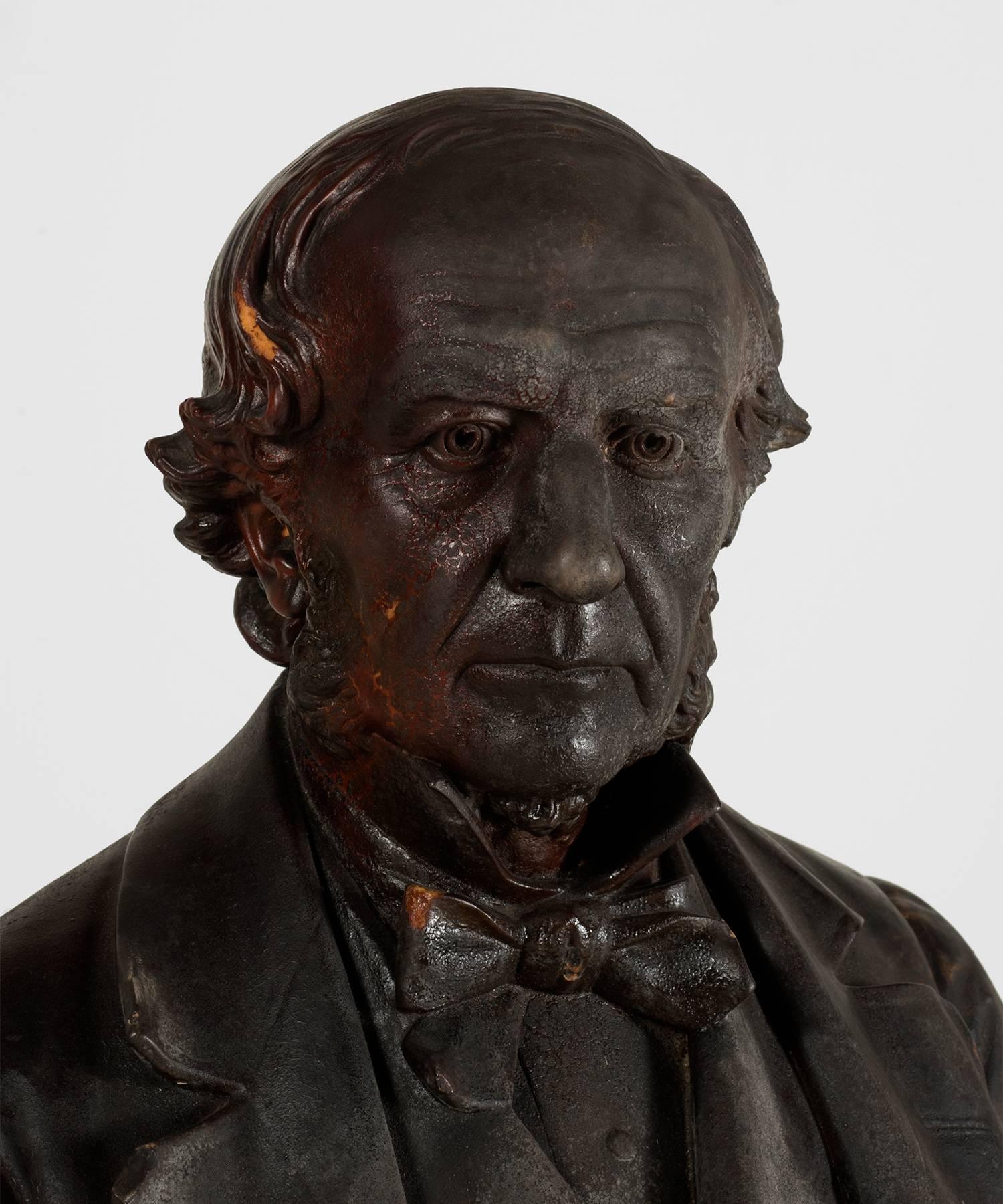 Plaster bust of Sir John Gladstone.

Made in England, circa 1950.
