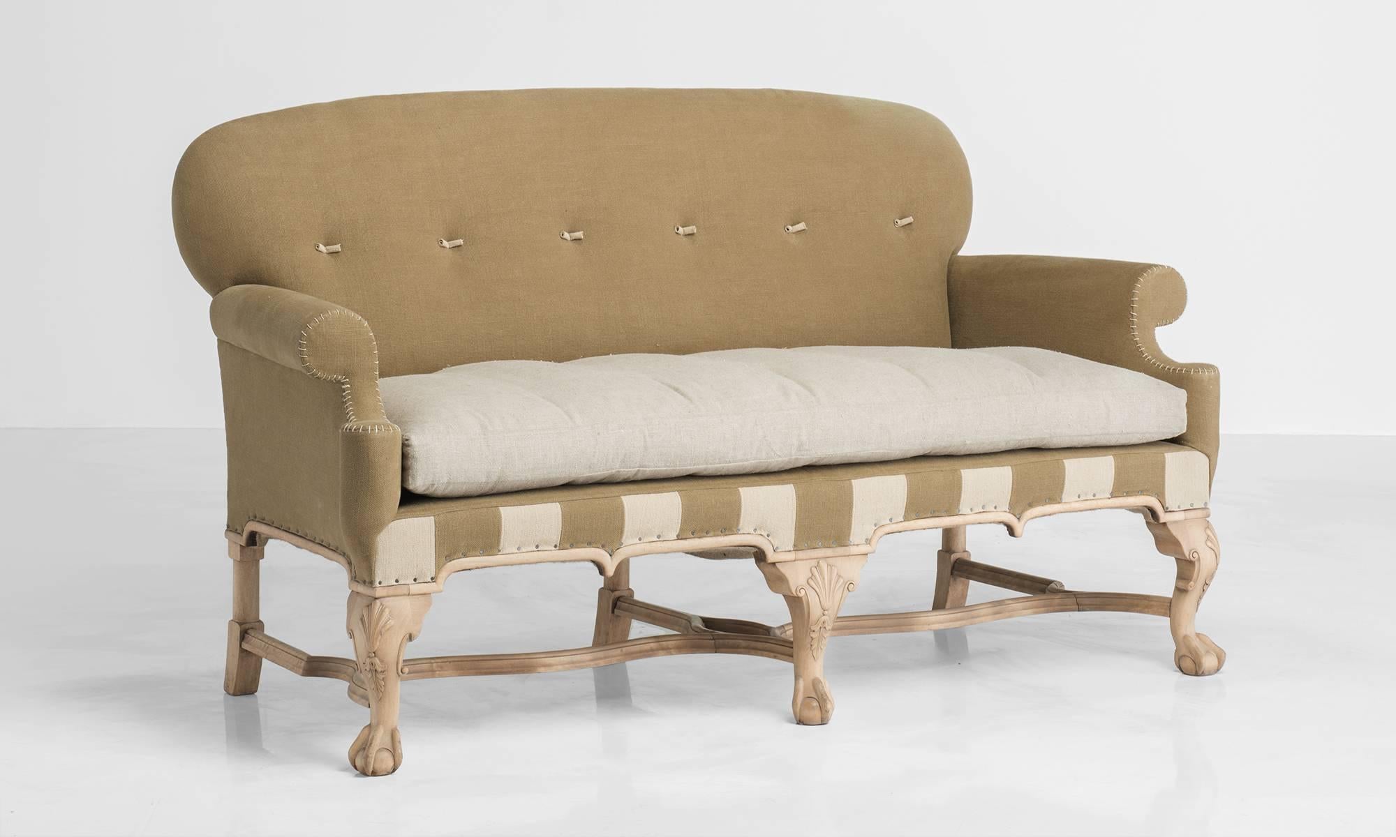 Upholstered Country Sofa, England, circa 1930

Handsome carved legs and frame, with newly upholstered seat and back.