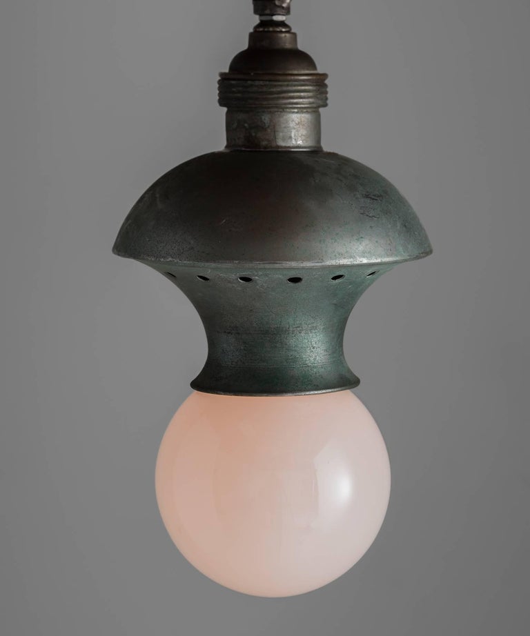 Image showcasing Oxidized Metal Exposed Bulb Pendant Lights at 1stDibs