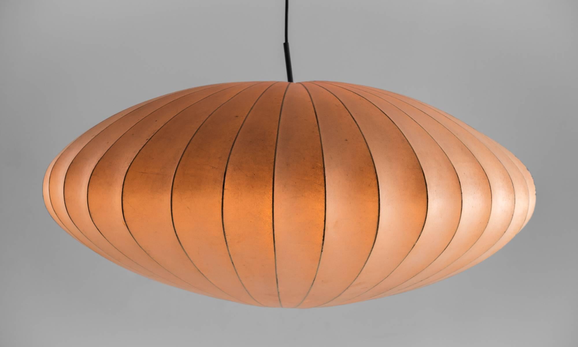 Modern “Cocoon” Pendant by George Nelson, circa 1960 In Fair Condition In Culver City, CA