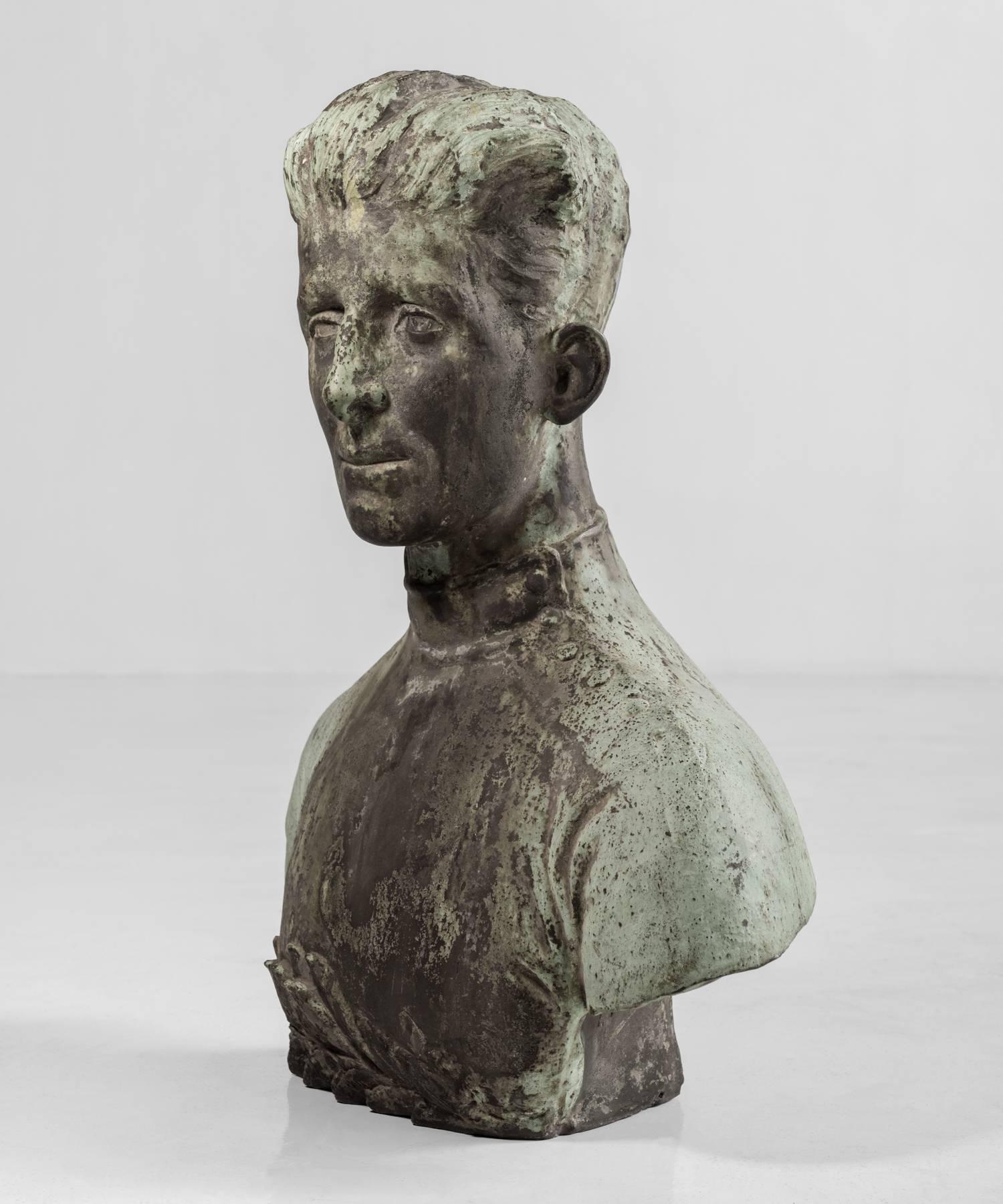 English Bronze Bust, circa 1950