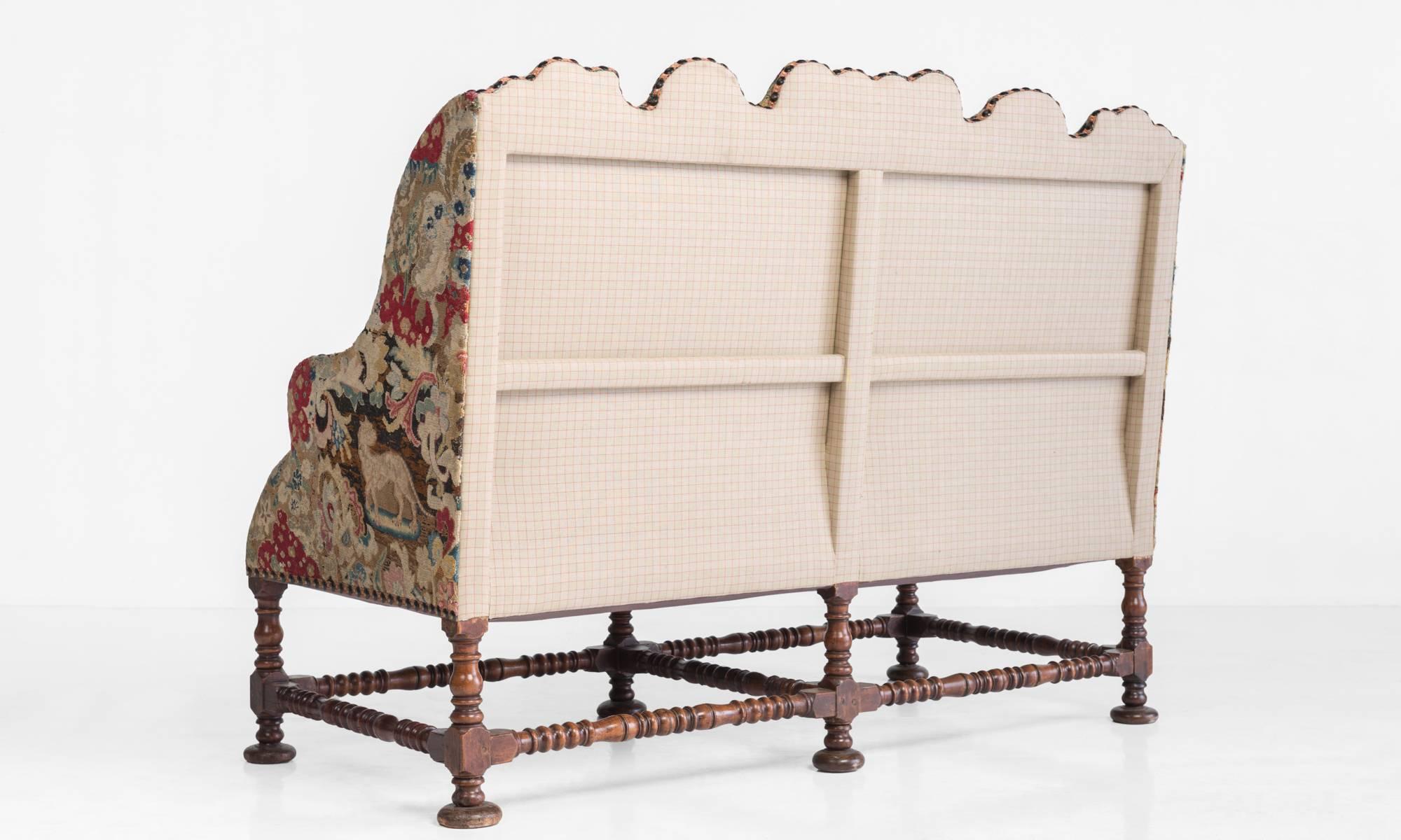 French Tapestry Sofa, circa 1880 In Good Condition In Culver City, CA